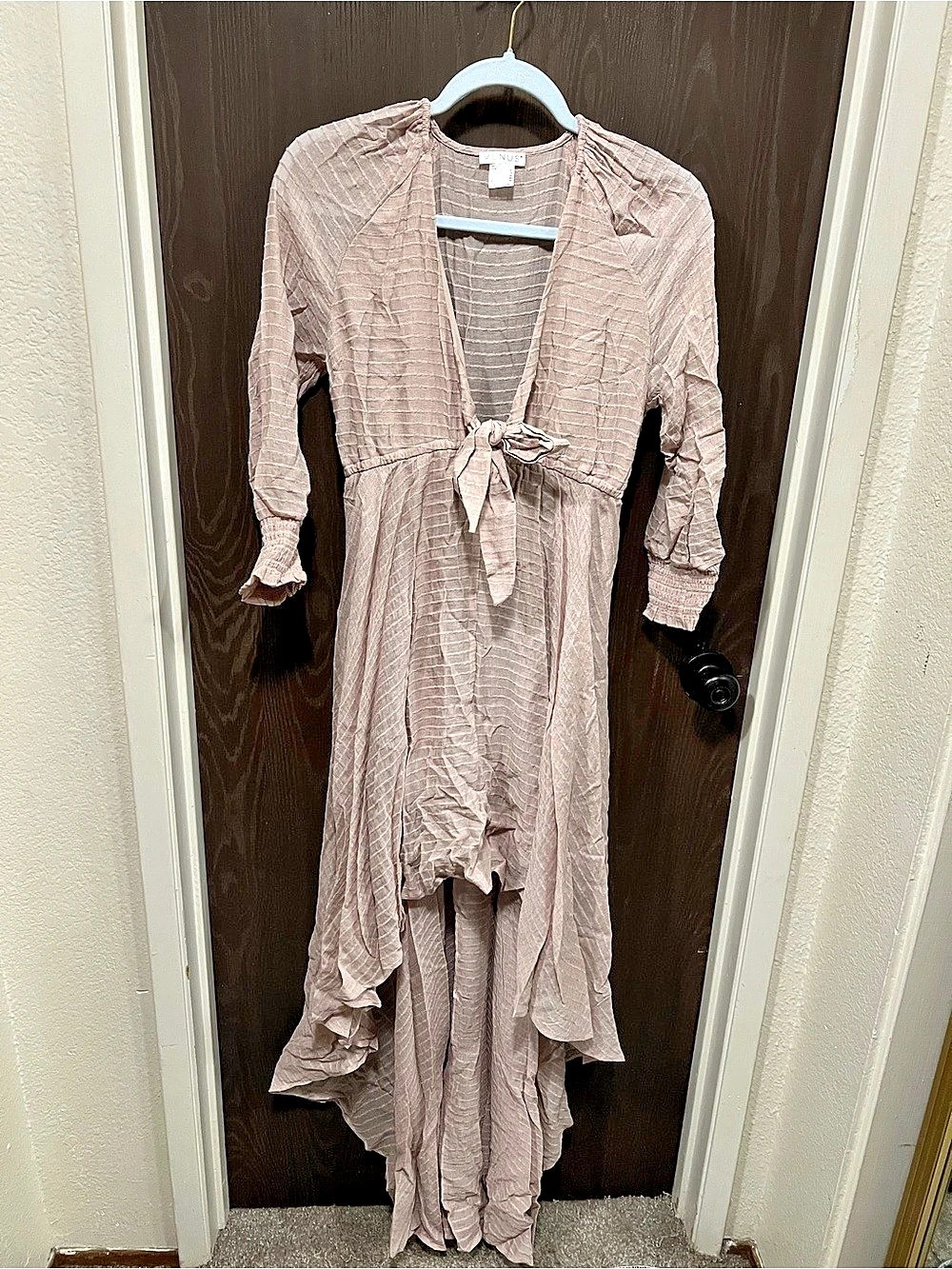 Never Worn Venus Taupe/Tan Geometric Maxi Dress